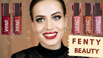 ОБРАЗЦЫ И ОБЗОР КРЕМОВОГО КРЕМА ДЛЯ ГУБ FENTY GLOSS BOM | Маделла Бьюти