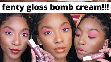 FENTY BEAUTY GLOSS BOMB CREAM | Lip Swatching ALL 5 SHADES 💄